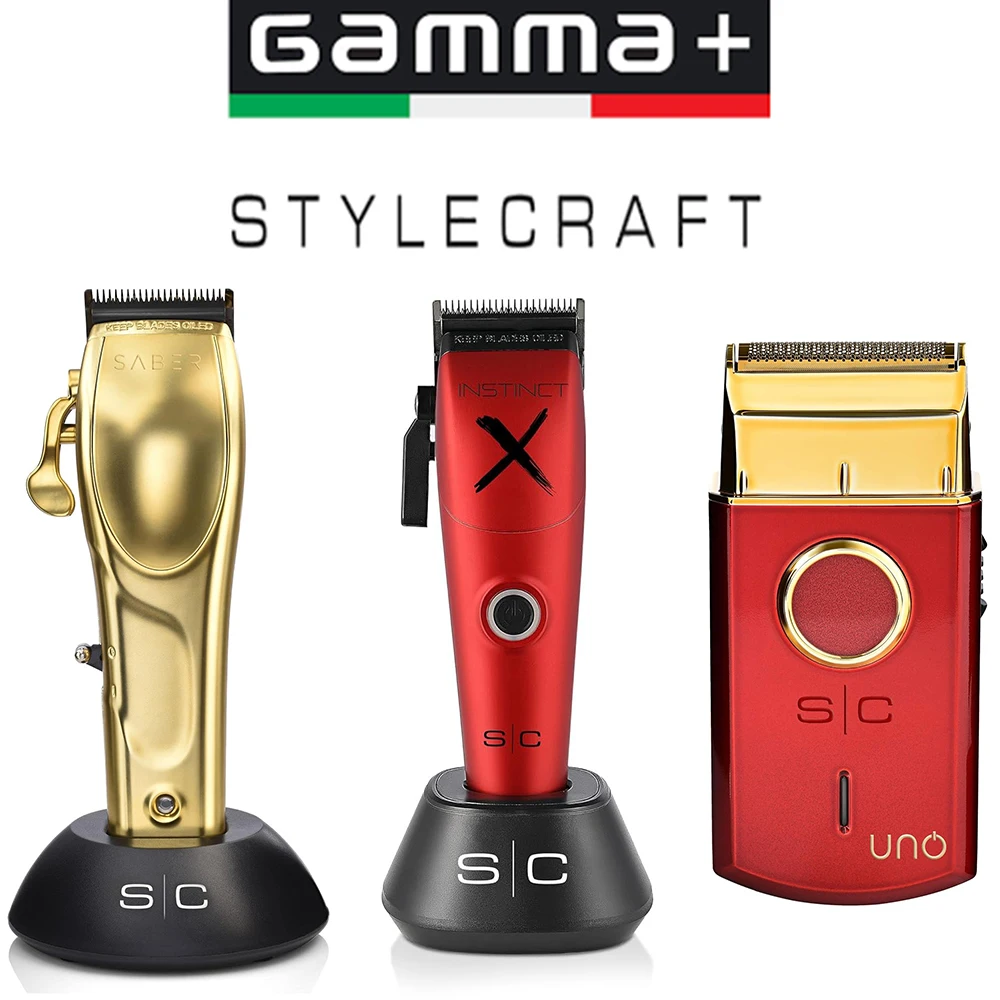 StyleCraft Rebel GAMMA+ Professional Barber Cordless Hair Clipper&Hair Trimmer&Foil Shaver For Barbers and Stylists