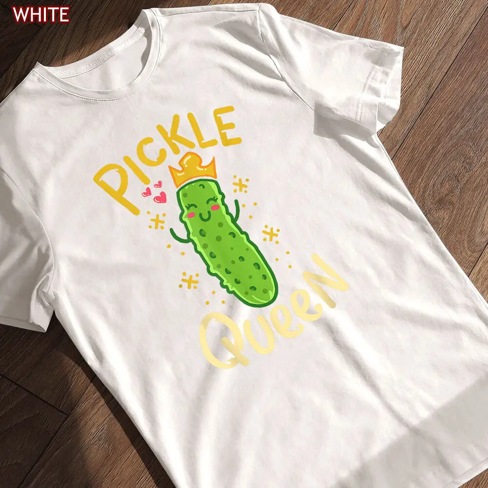 Pickle Queen Vegan Tee Gift, Funny Cucumber Vegetable T-Shirt for Womens Mens