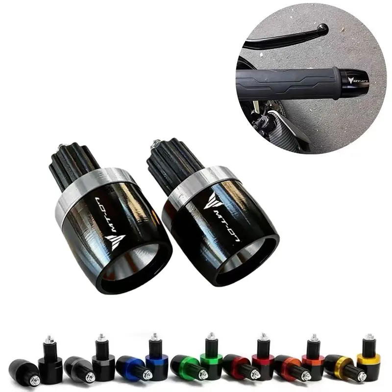 

For YAMAHA MT07 MT-07 MT 07 FZ 07 2016-2019 2020 2021 2022 2023 Universal Motorcycle CNC Aluminum Alloy Handlebar End Caps