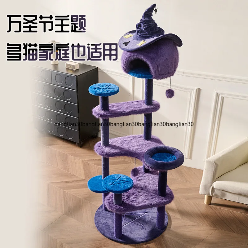 

Кошачья лестница-когтеточка для дома, интегрированная в интерьер, для малогабаритных квартир, не занимает много места, с домиком-лежанкой