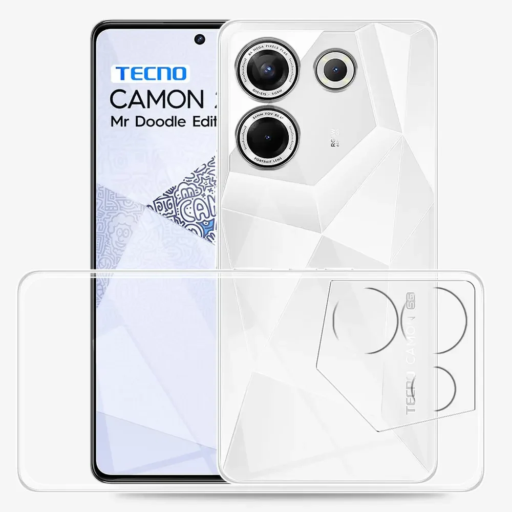 For Tecno Camon 20 Pro 5G Case Clear Soft Silicone TPU Phone Case Cover For Tecno Camon 20 Coque For Tecno Camon 20 Pro Fundas