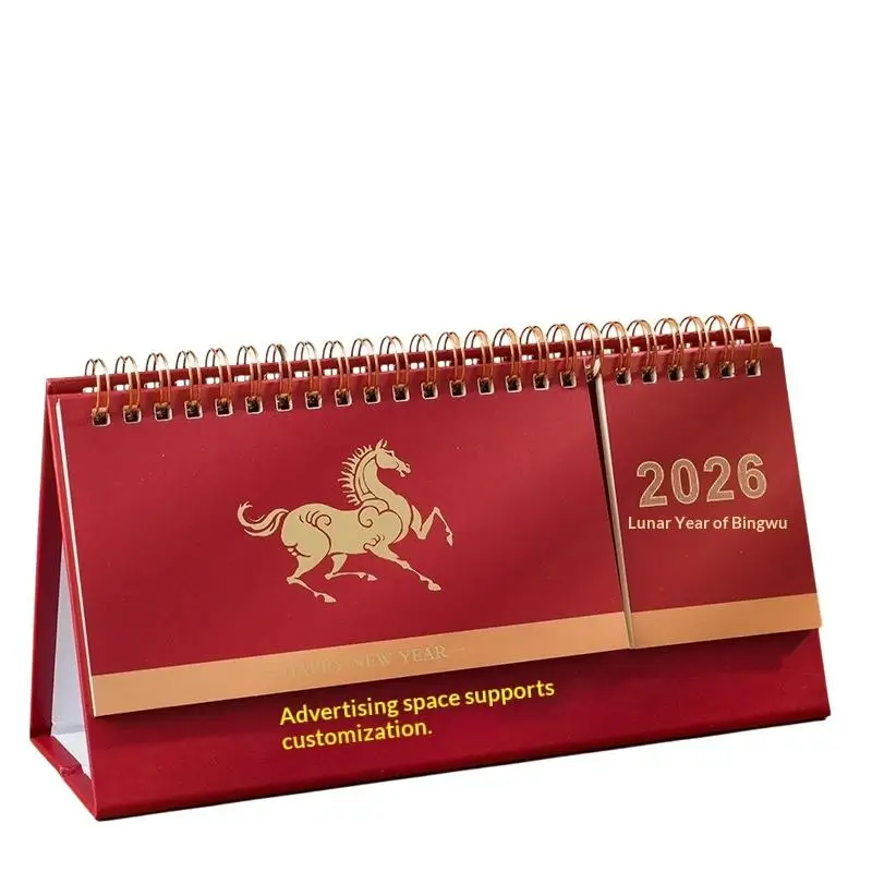 Writeable Memo Standing 2026 Desktop Desk Calendar Portable Foldable Table Calendar Academic Planner Table Decorations