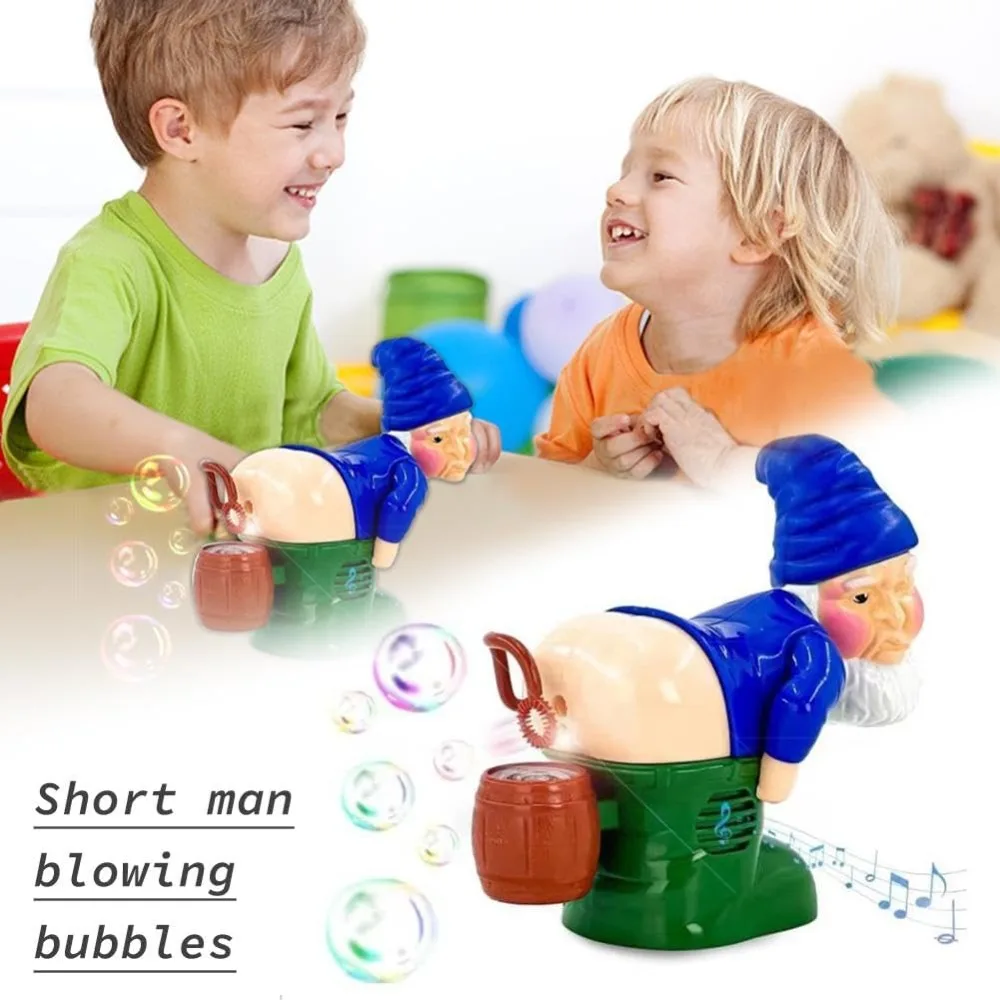 Christmas Gnomes Bubble Machine Wth Music& Flashing Lights Funny Santa Bubble Blower Machine Automatic Fart