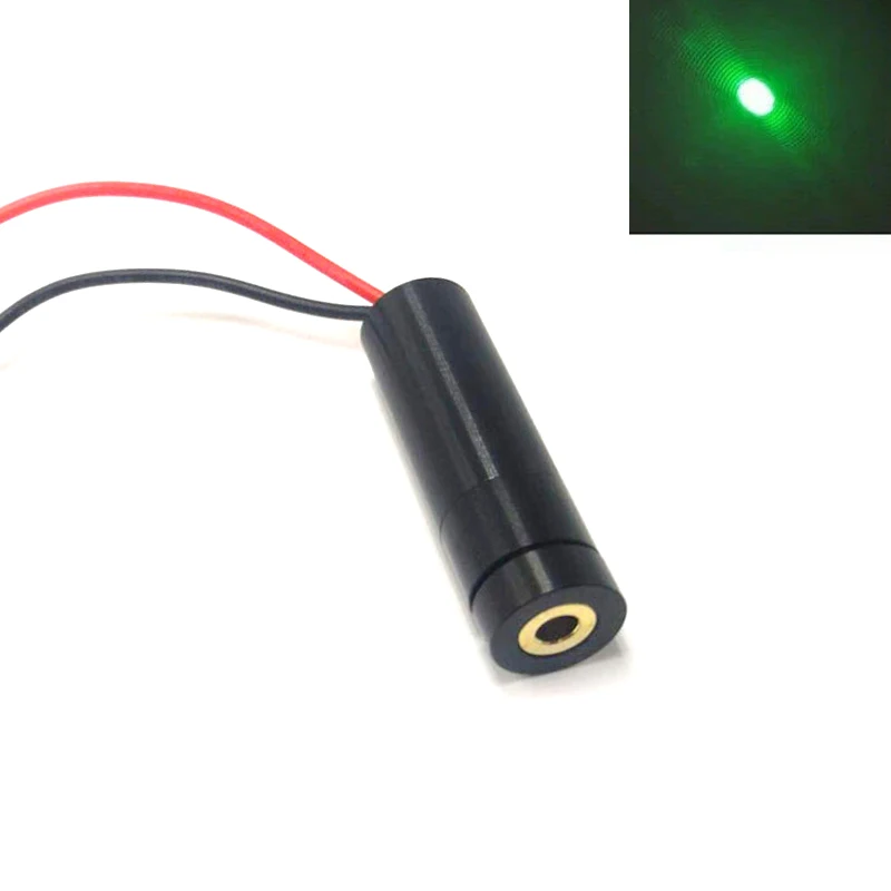 520nm 30mW Green Laser Focusable Dot Light Diode Module 12x40mm