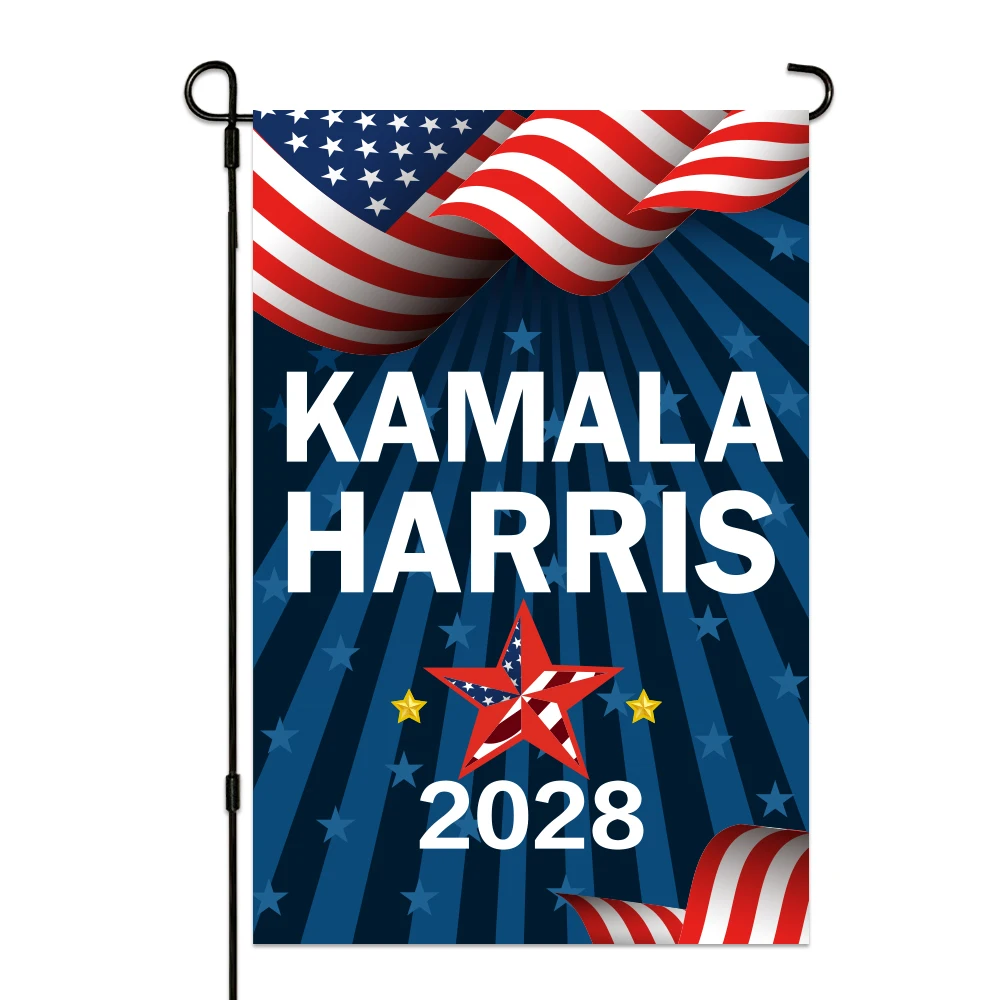 KAMALA HARRIS 2028 Blue 12x18 inch Garden Flag Banner Outdoor Decoration