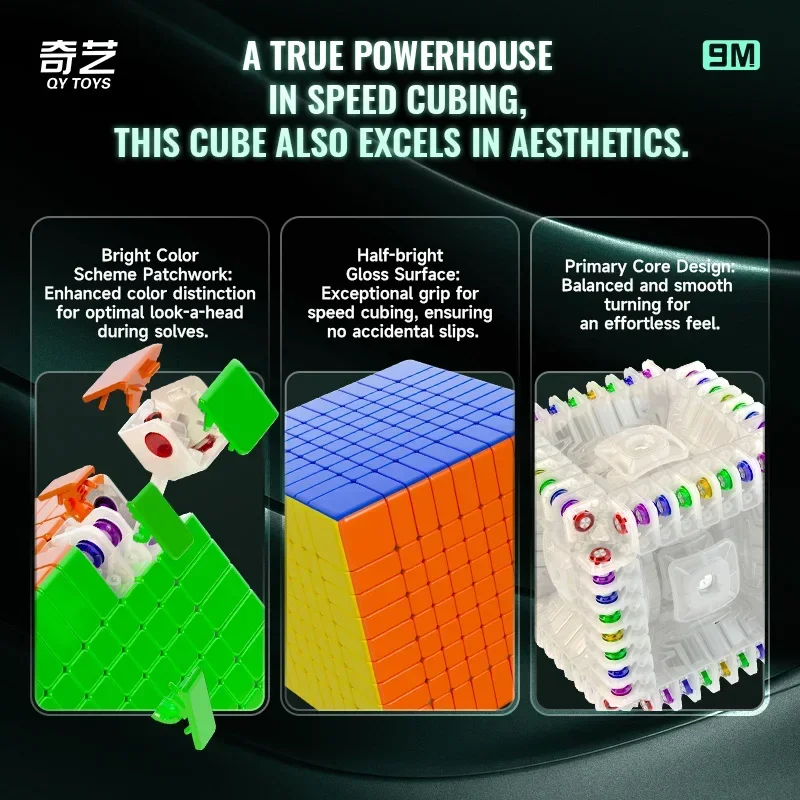 [ECube] QiYi 9X9 M Core Magnetico Cubo di Velocità Magica Professionale Agitarsi Giocattoli Qiyi 9M Cubo Magico Puzzle