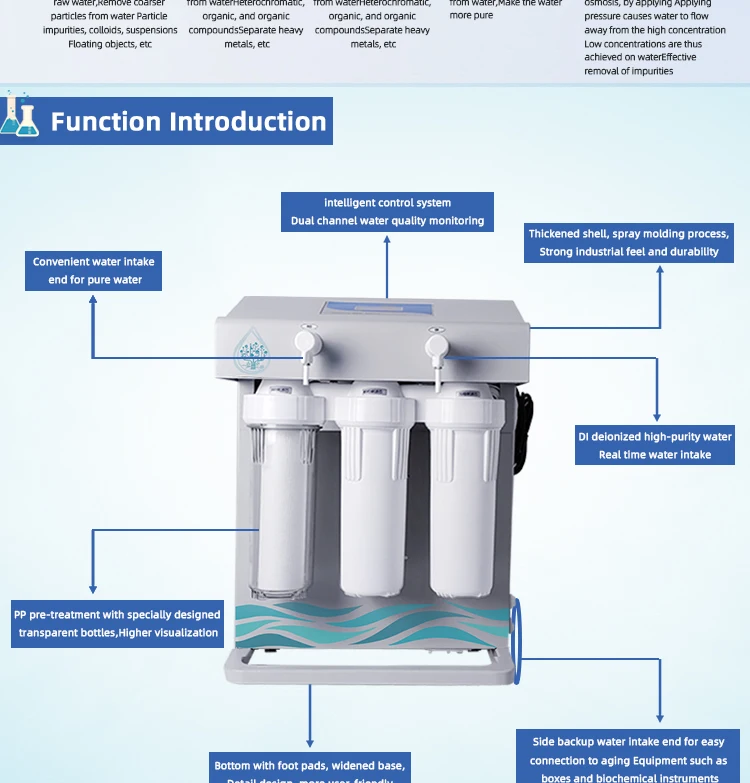 Advanced deionized water purifier, 14-year-old OEM, produces water as pure as distilled water