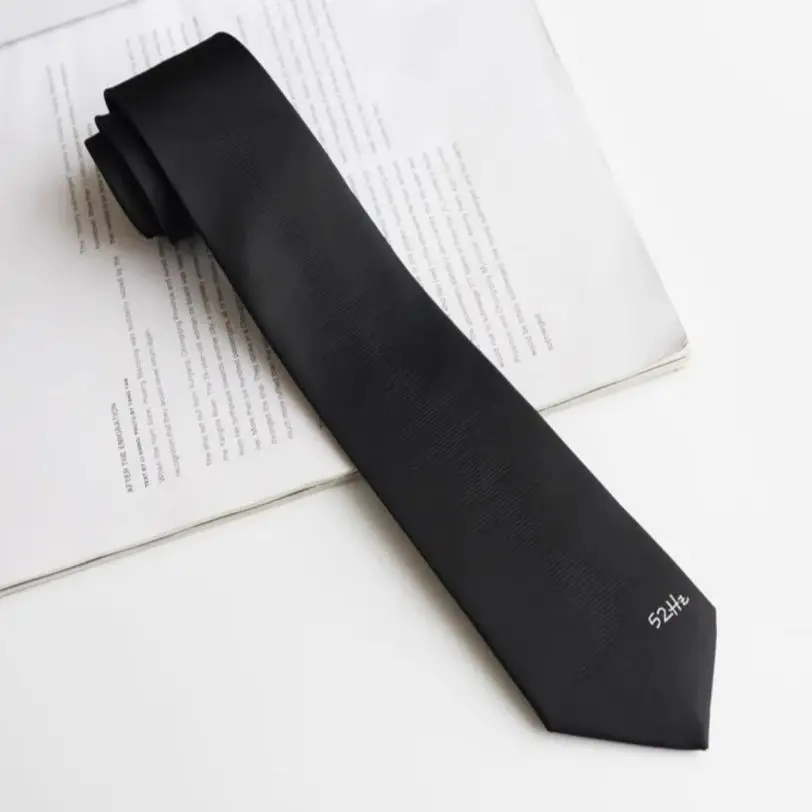 

High Quality Men Women Fashion Designer Vintage Black Jacquard Ties For Shirt Boy Girls Performance Necktie Tie TB441
