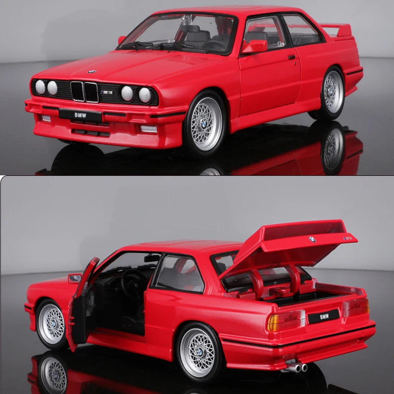 Bburago 1998 BMW M3 (E30) Sports Cars Model 1:24 Scale Alloy Static Die Cast Vehicles Collectible Model Car Toys For Adults