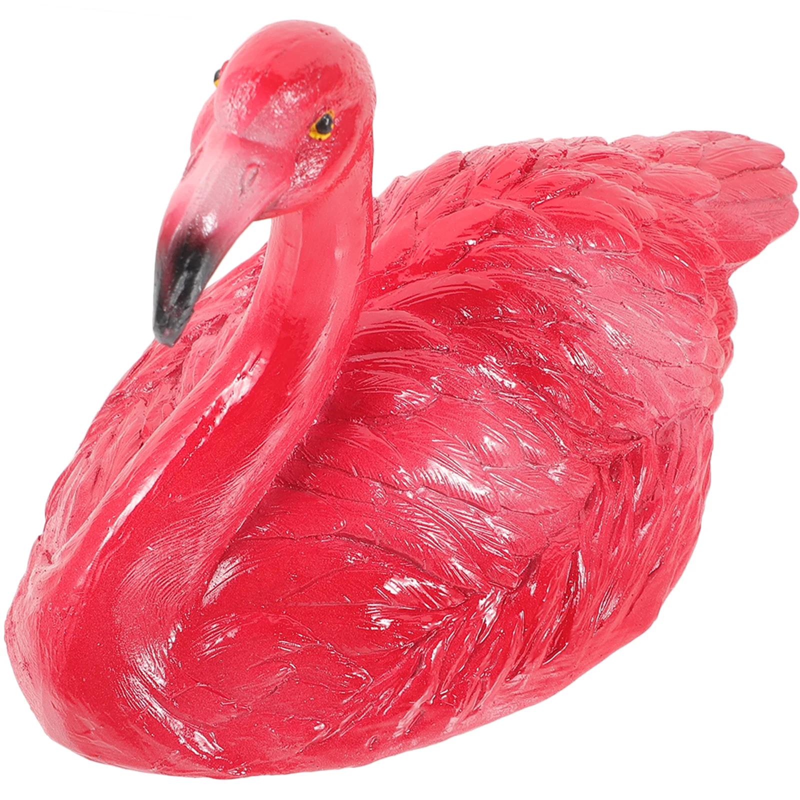 

Resin Flamingo Decorative Desktop Aquarium Ornament Fish Tank Accessory Tabletop Animal Decor Home Office Garden