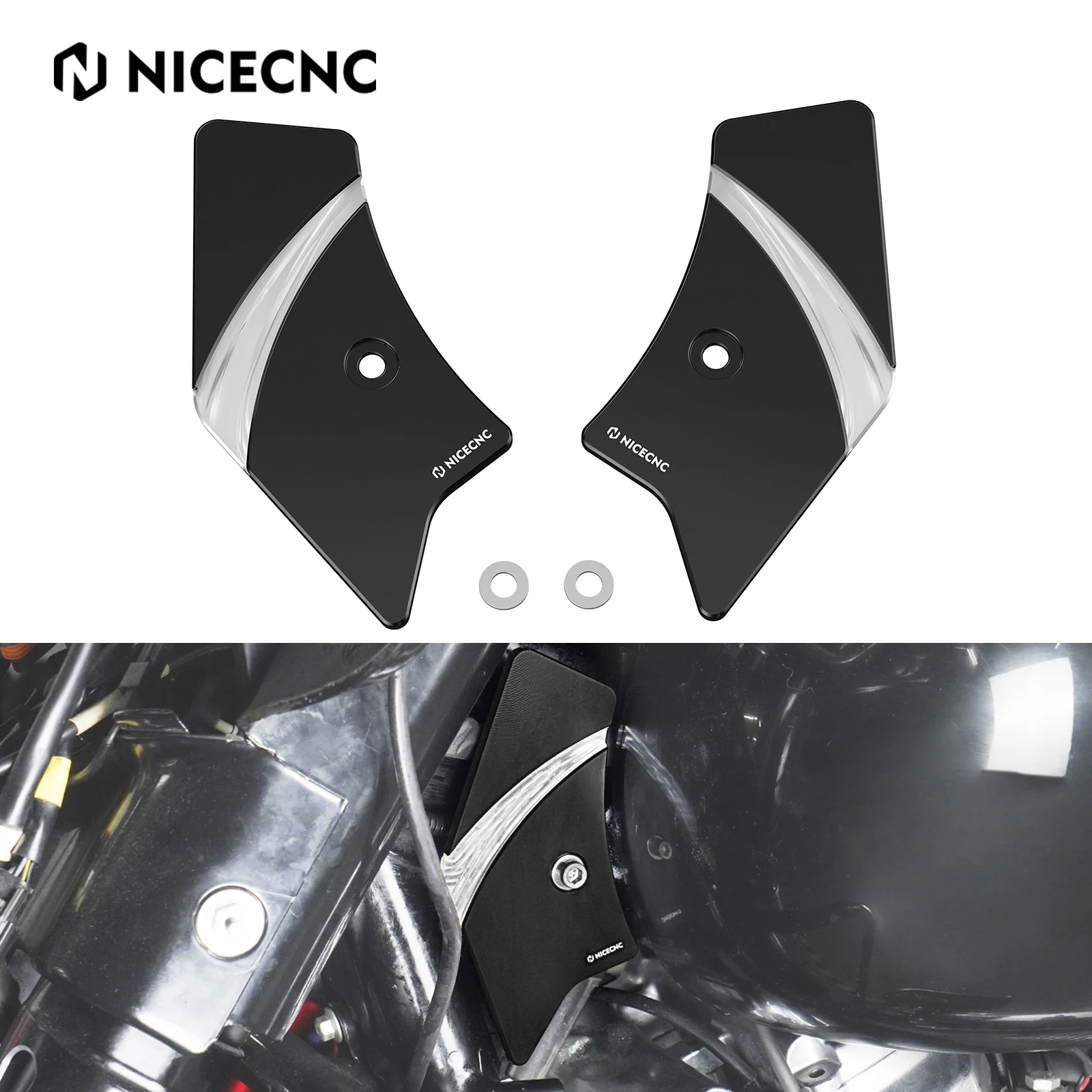 

Neck Covers Protectors For Harley Road King FLHR FLHP FLHRXS Electra Glide FLHT FLHTP Street Glide FLHX Road Glide FLTRX FLTRXS