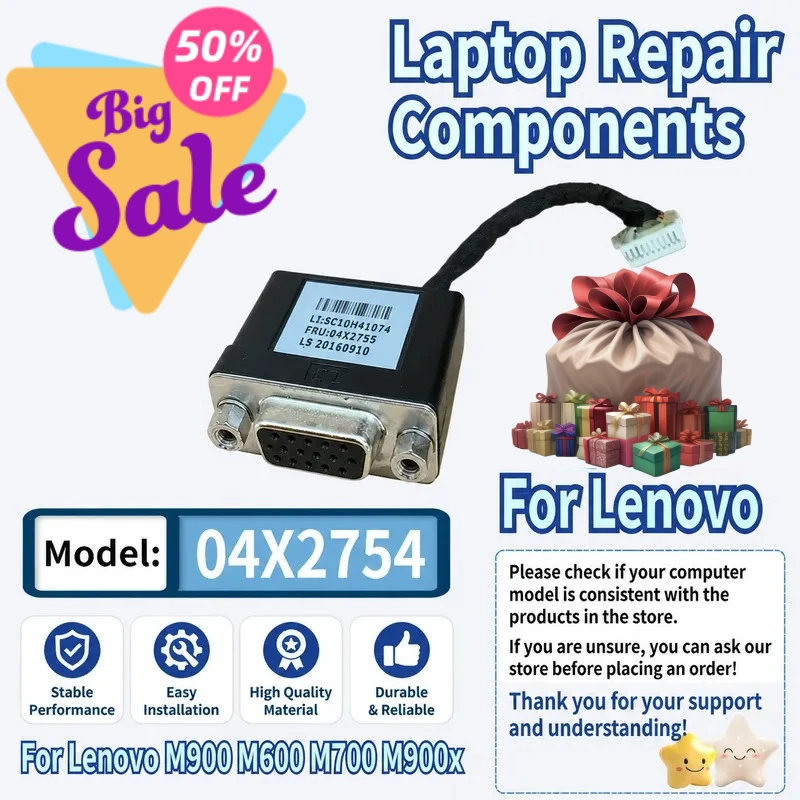 For Lenovo M900 M900x M710q M910q M625q P320 M600 M700 Lx DP To VGA Dongle Tiny III CABLES INTERNAL 04X2756 04X2755