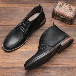Plus Size Men Ankle boots Brand Desert Boots Comfortable Leather Boots For Men#KD587