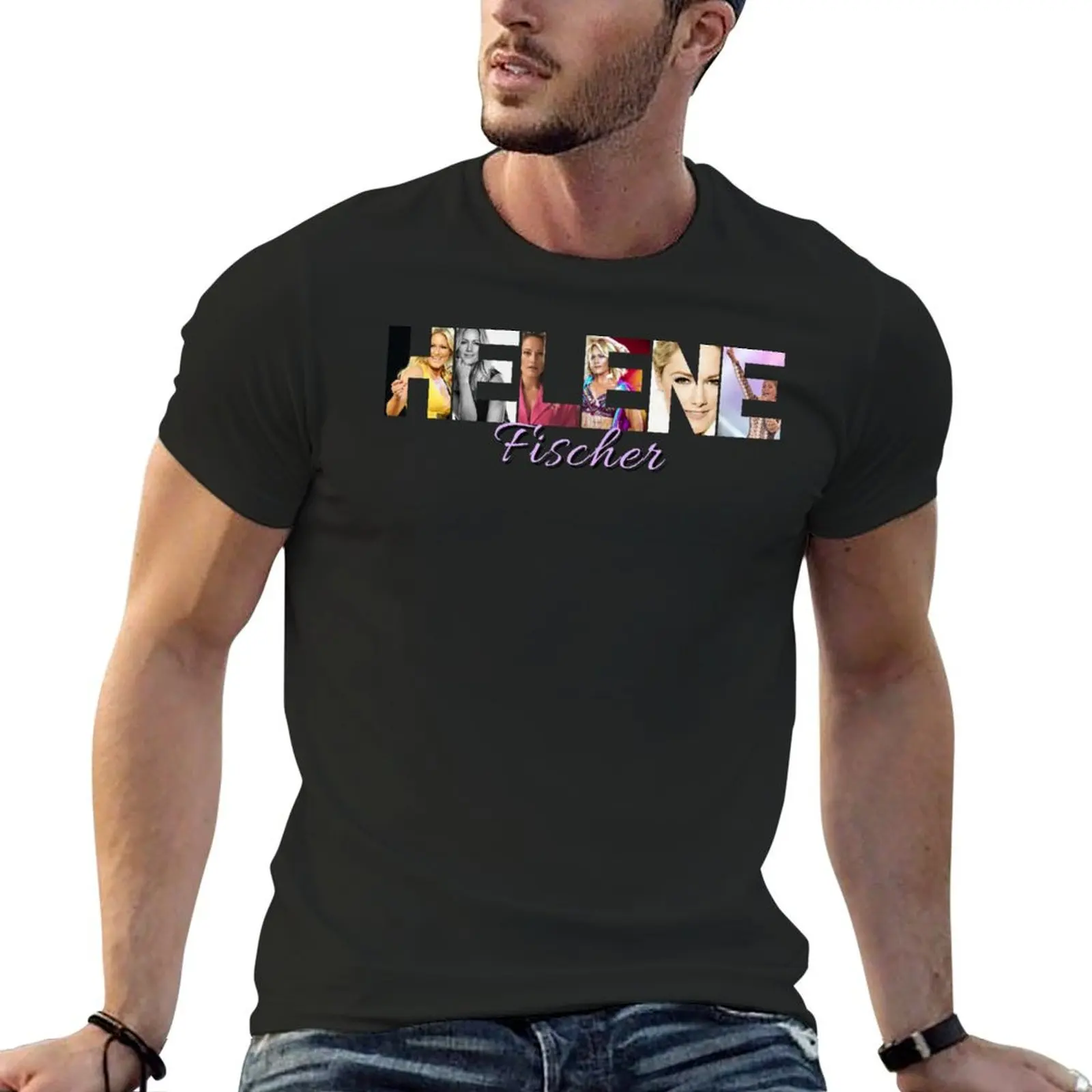 

Helene Fisher T Shirt Sticker Hoodie T-Shirt boys animal print summer clothes hippie clothes Men's cotton t-shirt