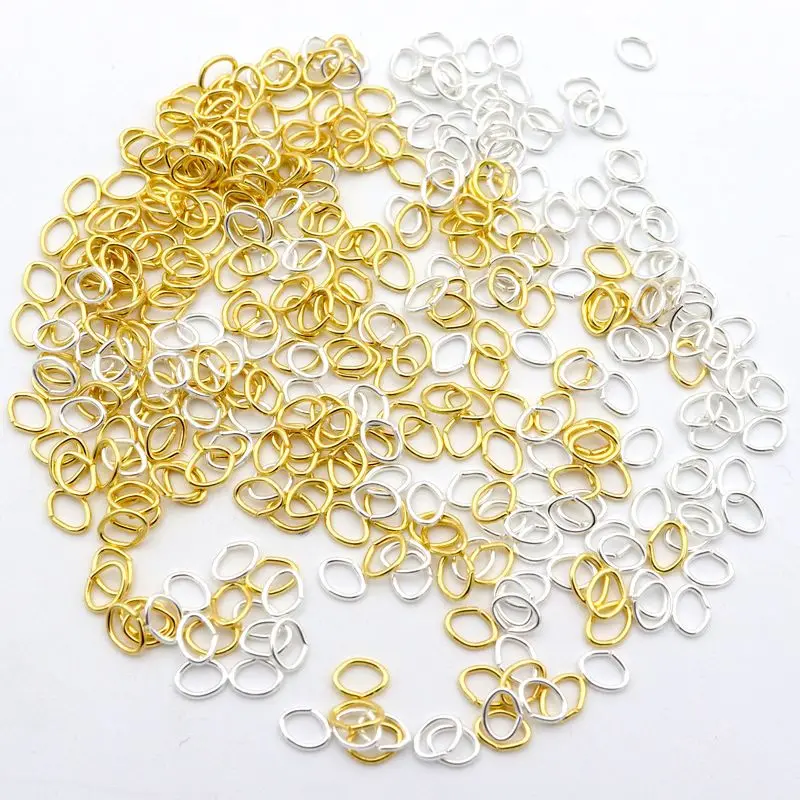 500pcs 2 Colors 5x4mm Mix Silver Color Oval Metal Open Link Jump Split Ring For Jewelry Making Diy Bracelet Necklace Accessories