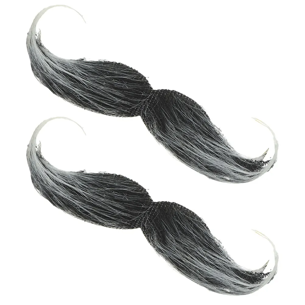2 Pcs Fake Beard Realistic Halloween Costume Props Bridal Groom Decor Party Accessory Simulation