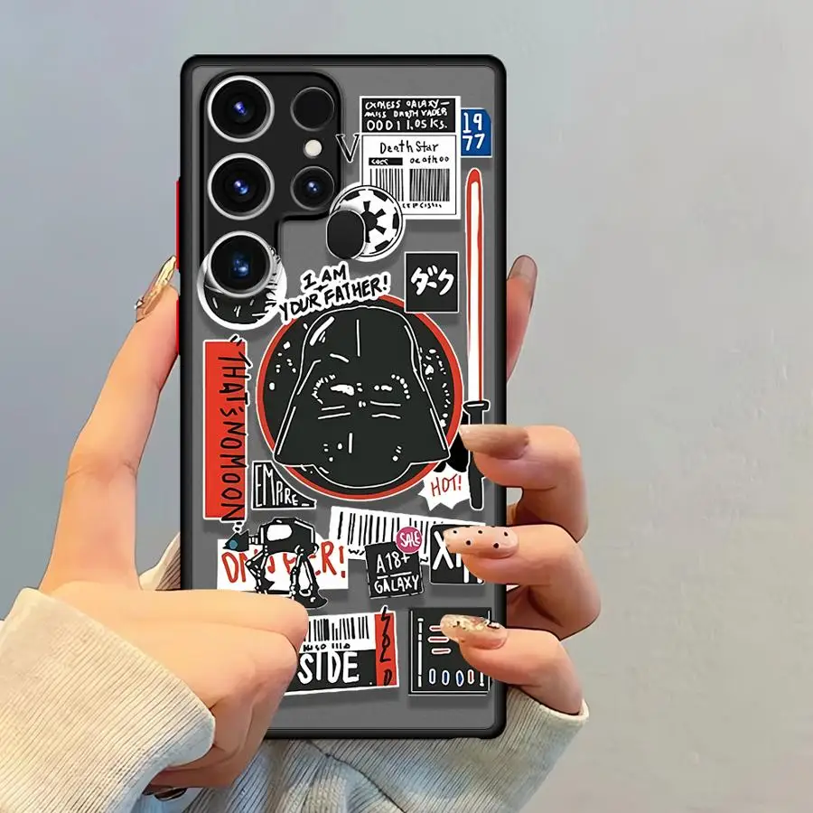 Casing Ponsel untuk Samsung Galaxy S10 S9 S24 FE S23 Ultra S22 Plus S21 S25 Edge S20 Black Edge S-star Wars Hero Keren