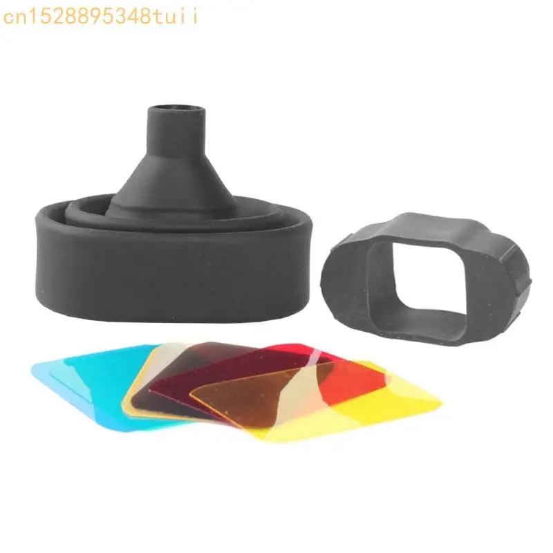 Y4QF Snoot borracha ajustável difusor suave para melhor controle flash externo interno