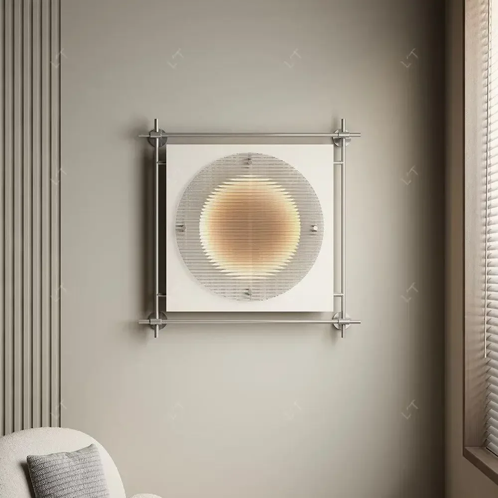 Retro Sunset Ice Cube Wall Lamp Art Hanging Light Decorative Painting Style Ambient Lamp for Living Room Bedroom Home Decor