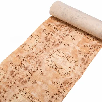 58X250Cm T 0.25Mm Trommelfineer Meubelfineer, Natuurlijke Populieren Knobbel Houtfineer, Elektrische Gitaar Houtfineer