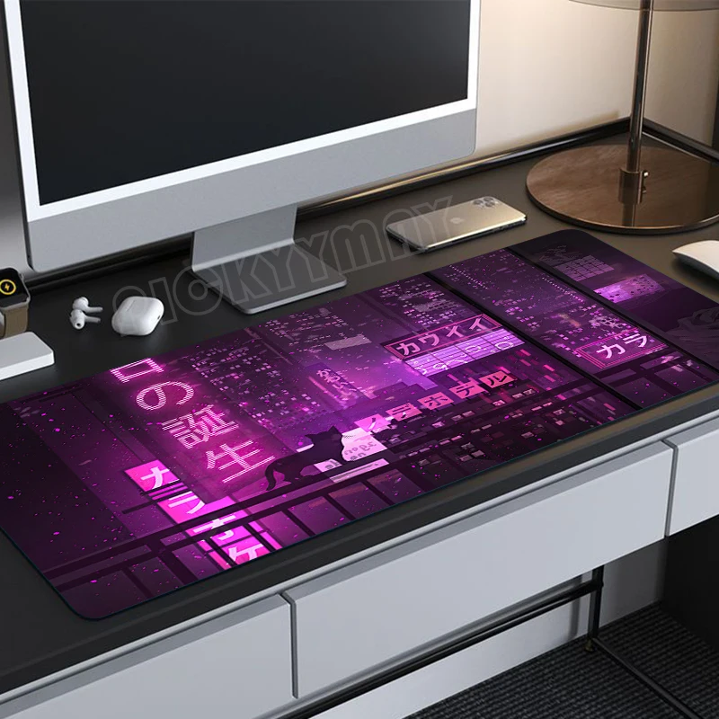

Neon Large Desk Pad 100x50cm Big Computer Mousepads Gaming Mousepad Penk Big Keyboard Mats Gamer Mouse Pad Desk Mat