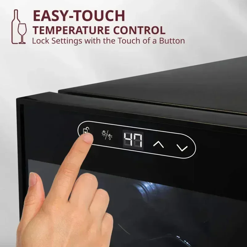 ثلاجة تبريد النبيذ بضاغط 4-ECTasters مع قفل | قبو نبيذ كبير قائم بذاته | التحكم الرقمي في درجة الحرارة Win$R #3