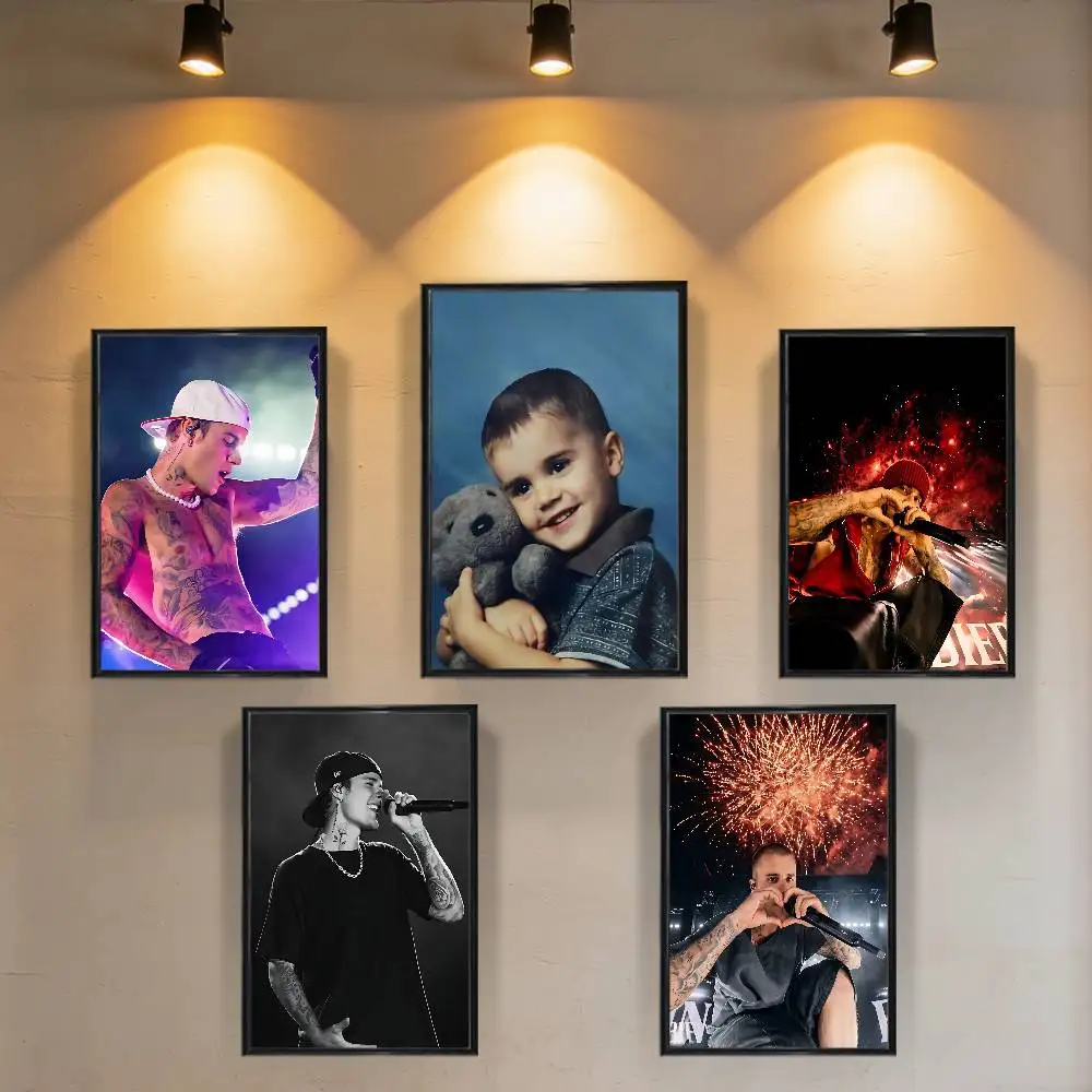 Canadian singer JB Justin Bieber Poster HD Art Wall Waterproof Home Living Room Bedroom Bar Aesthetic Decoration
