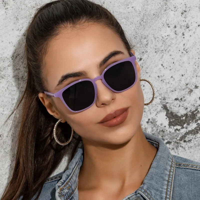 Small Sunglasses Women Rectangle Frame Purple Colorful Square Sun Glasses Female Oculos Y2K Retro Gradient Hip Hop Shades UV400