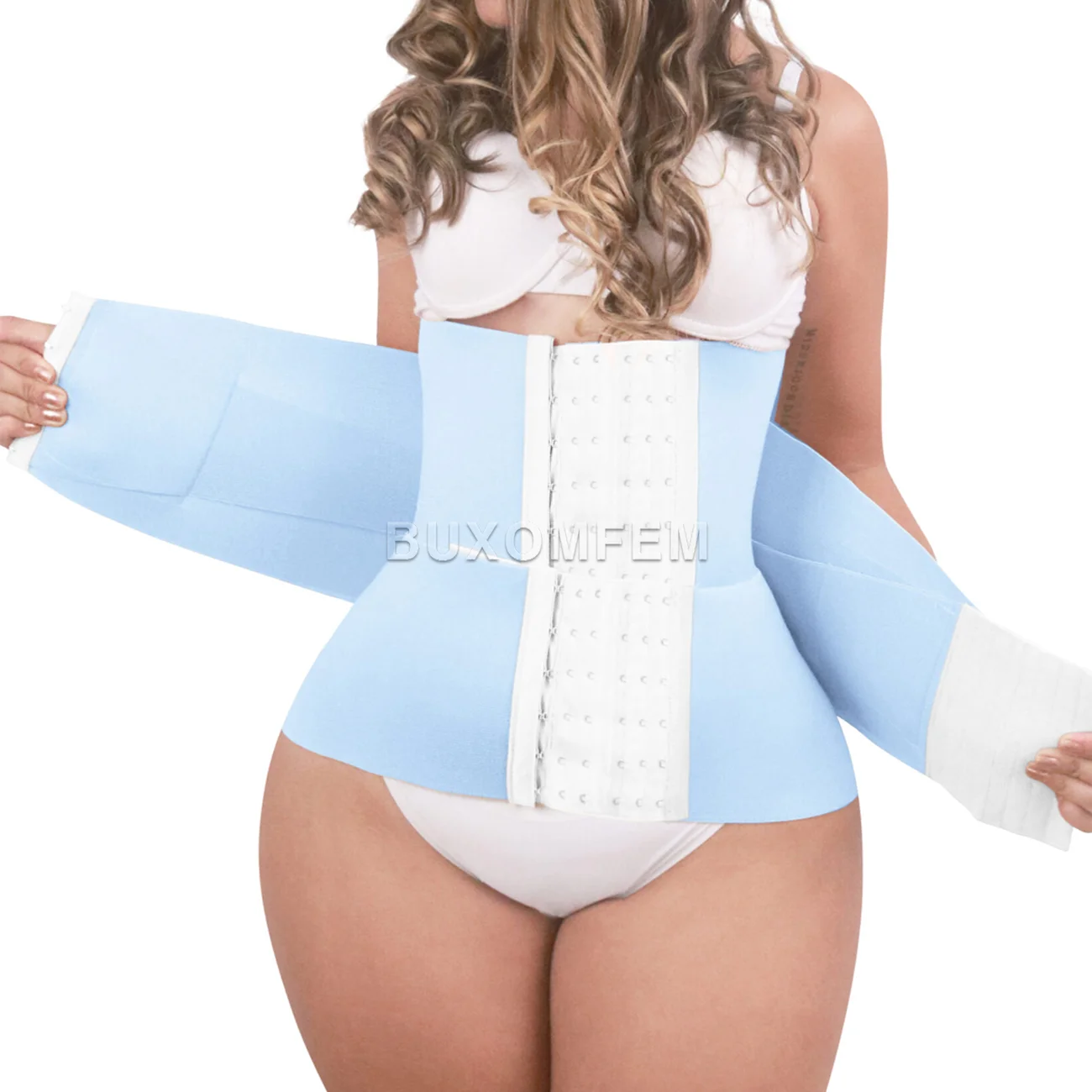 Podwójna kontrola brzucha rozciągliwe kolumbijskie pasy brzuch w kształcie gorset talii po operacji regulowany pas na brzuch pas wyszczuplający w talii