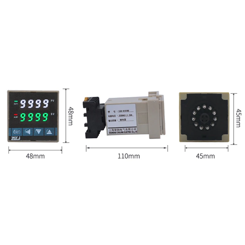 DC0-50A 100A 200A 1000A misuratore di ampere cc di tipo Din con allarme ampere alto e relè di allarme basso misuratore di corrente con sensore a