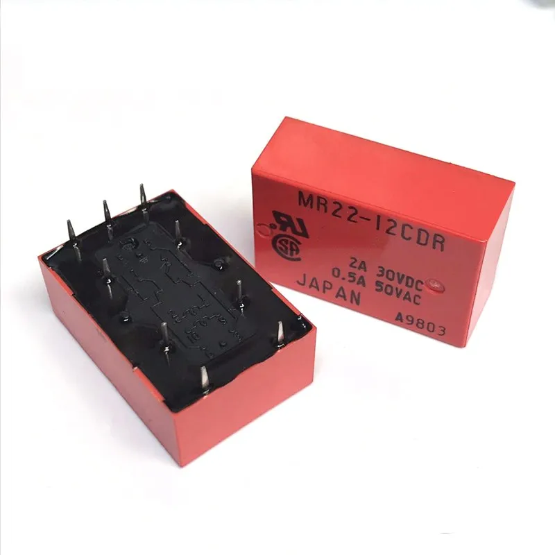 

Free shiping MR22-12CDR Japan 12VDC 9PIN 2A 30VDC Genuine Red Relay