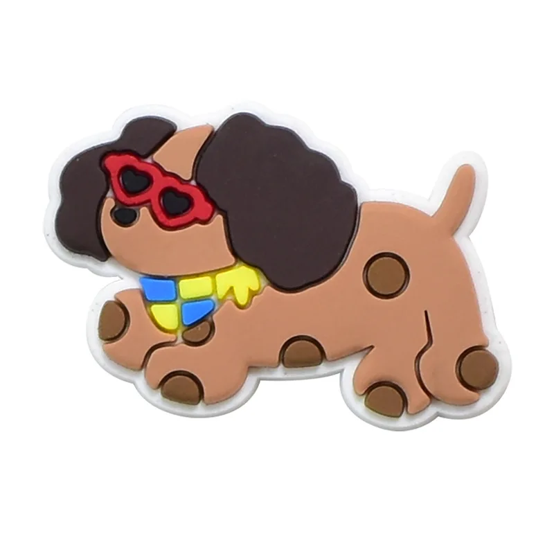 Picture 5: Popular Pastel Cartoon Dachshund PVC Shoe Charms Fashion Easy Install Removable DIY Decor Ornaments For Clogs Best Holiday Gift