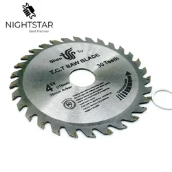Scie circulaire en alliage d'acier au tungstène, coupe du bois et de l'aluminium, 110mm, TCT, 40 dents, 30 dents, 4 po