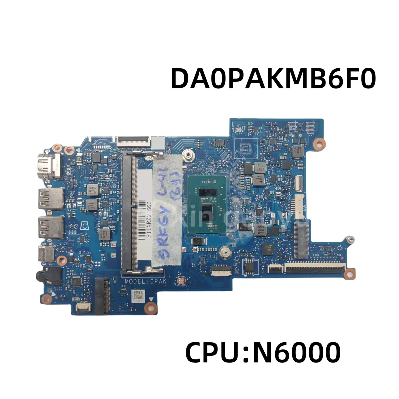 Original For HP 14s-dq 14-d3000 Laptop Motherboard N6000 CPU DA0PAKMB6F0  100% Original Test Perfect