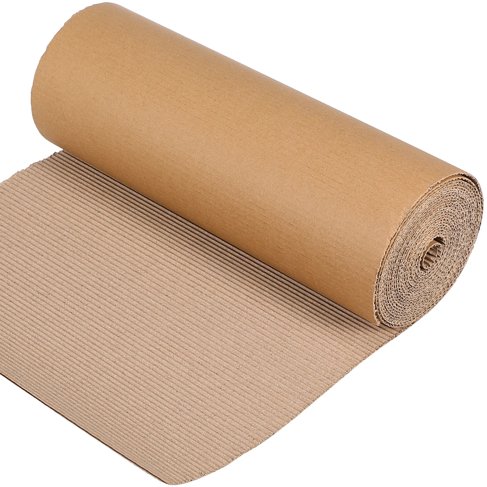 1 Roll Single Face Corrugated Cardboard Roll for DIY Crafts Packing Shipping Storage Flat Sheets Wrapping Mailing Inserts view 2