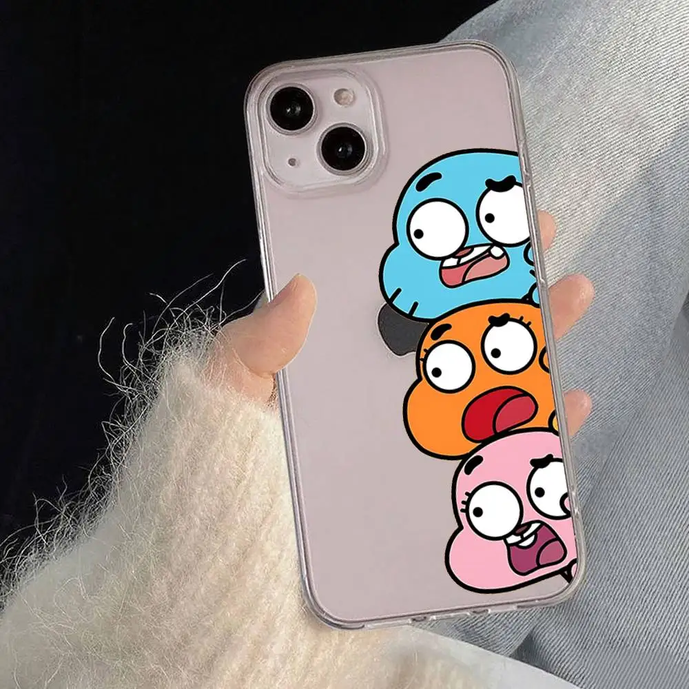 Casing HP Lucu H-Darwin Watterson-S Untuk IPhone 17 16 15 14 Plus 13 12 11 Pro Max Penutup Belakang HP Transparan Anti Benturan