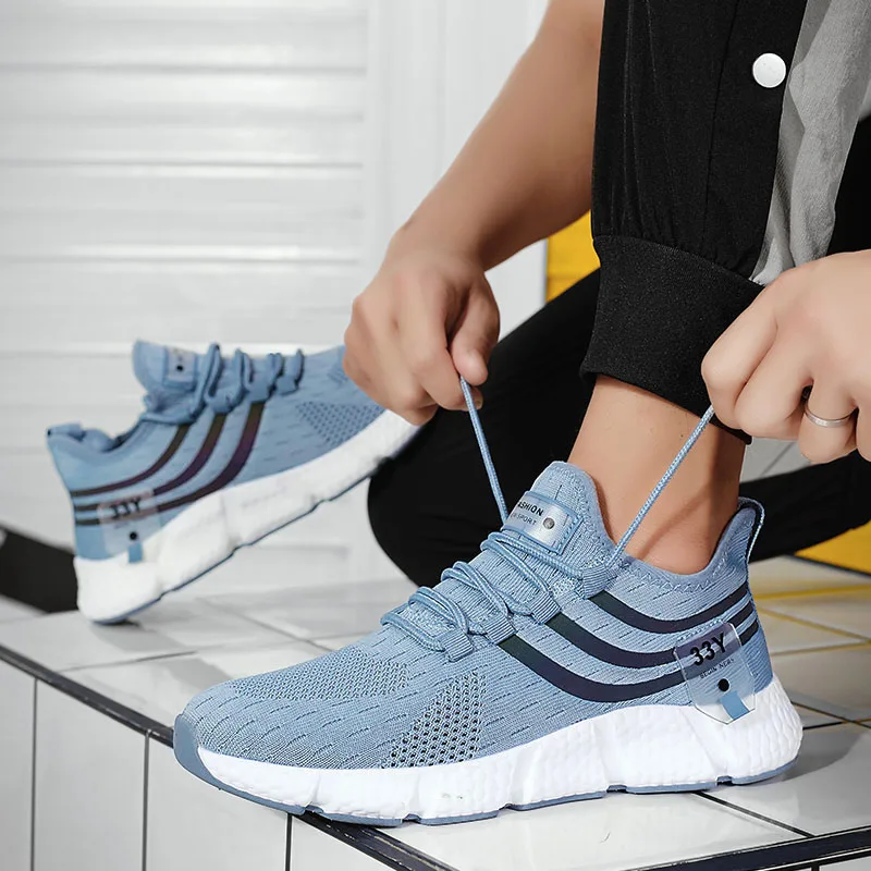

Men Casual Sport Shoes Breathable Lightweight Sneakers Outdoor Mesh Black Running Shoes Athletic Jogging Tenis Walking Shoes