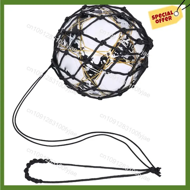 

Черная сетчатая сумка для футбольного мяча August, смелое шифрование + эластичная веревка, сумка для футбольных тренировок, портативная сумка для мячей, простая установка