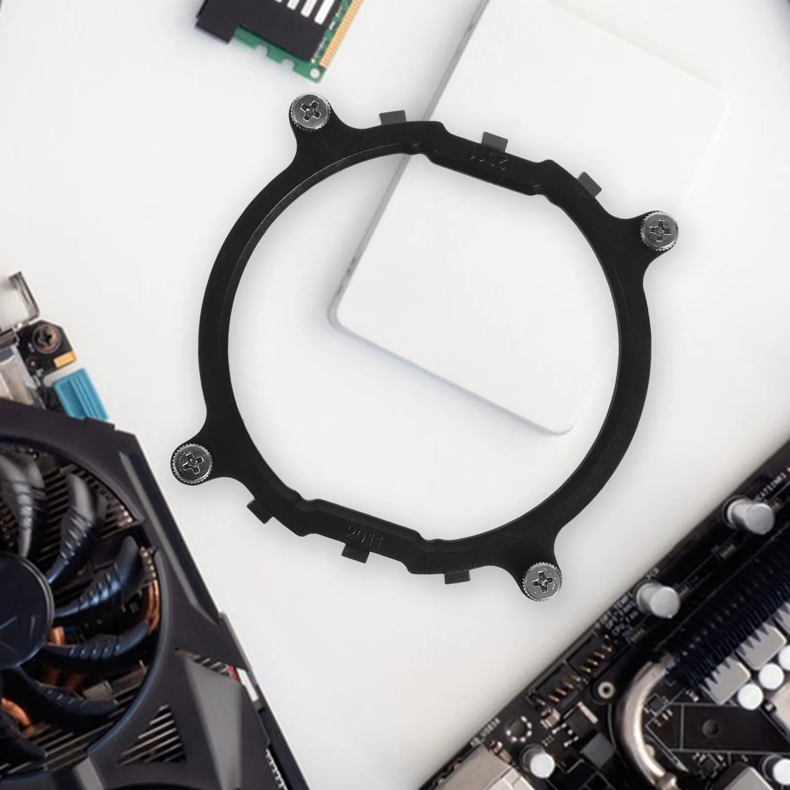 1Set CPU Cooler Bracket Mounting Backplate Compatible 1366 2011 Socket Adjustable Heatsink Fan Holder Retention Support