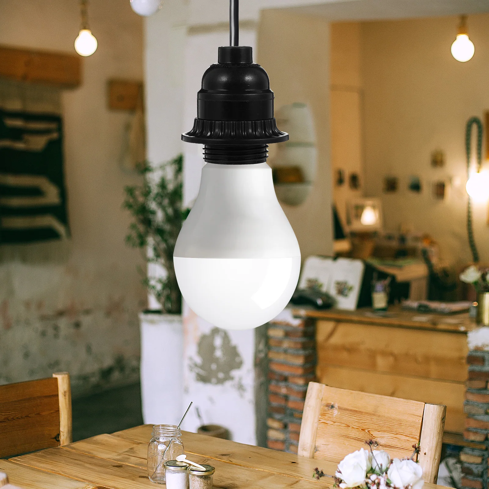 

3pcs E26 Lamp Socket Durable Keyless Light Holder Heat Resistant Replacement For Ceiling Lamp Fixture E26 Light Socket