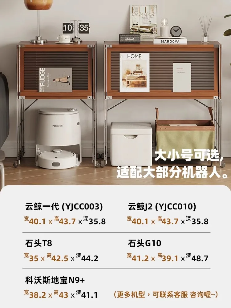 Bibliothèque nordique en bois massif, armoire de rangement robot de balayage en acier inoxydable pour salon, casier en verre médiéval pour petit appartement