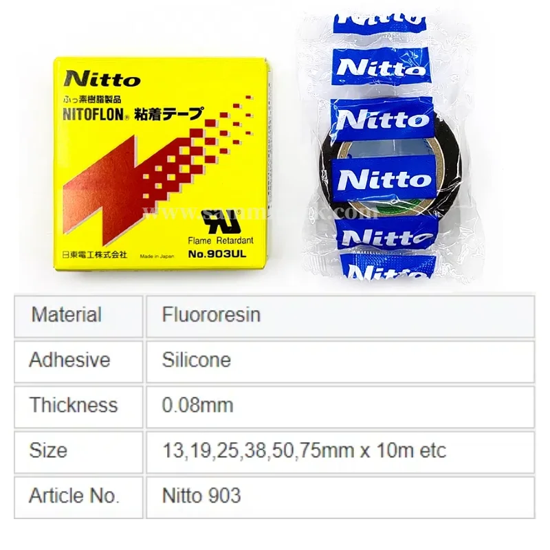 Nitto Japan Originele Hoge Temperatuur Tape 903ul Naaimachine Naaivoet Huid steken Schop Huid Machine Tape 0.08*50*10