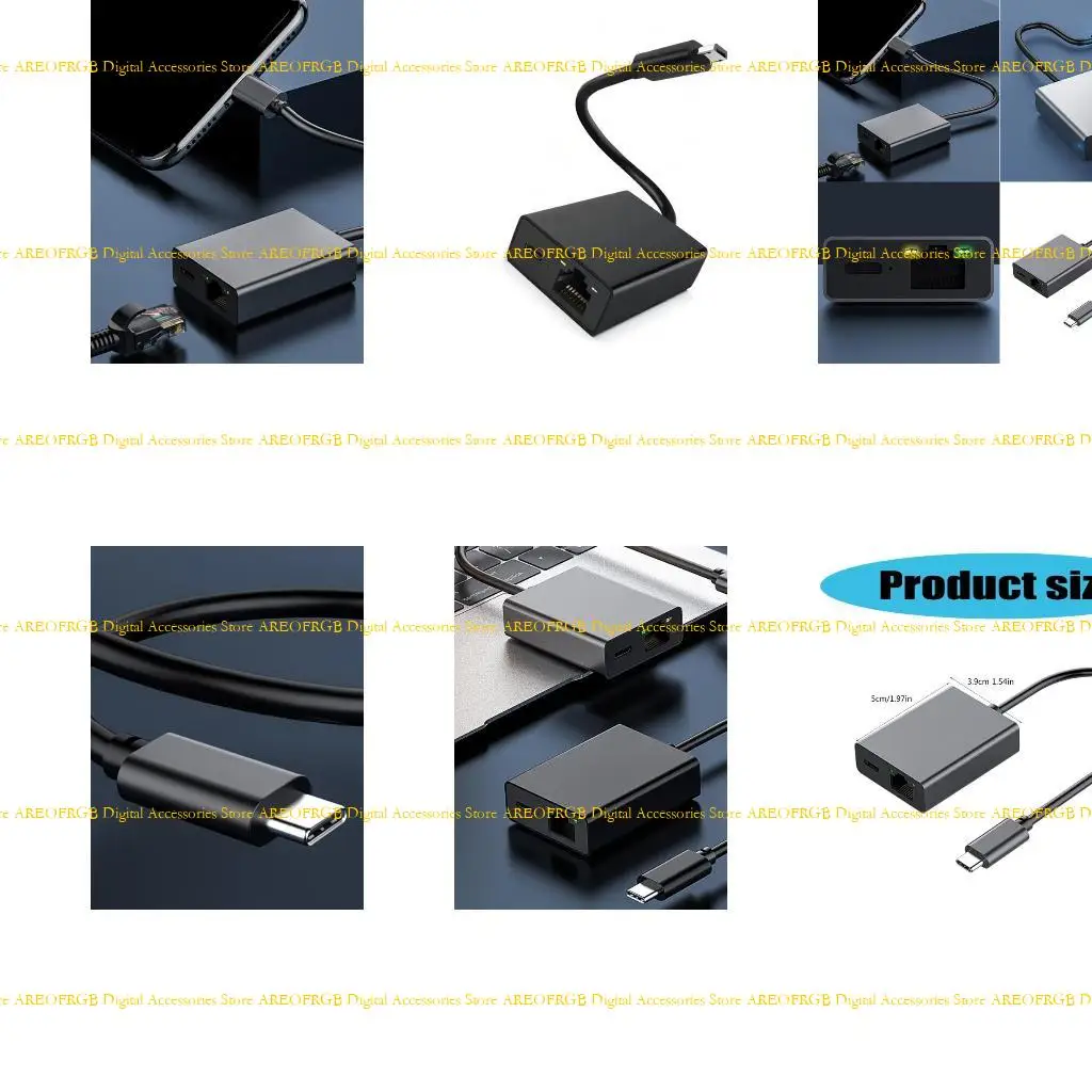 

E21E USB C to RJ45 Ethernet Adapter Provides Fast and Reliable Internet Smooth Streaming Performances Plugs and Play