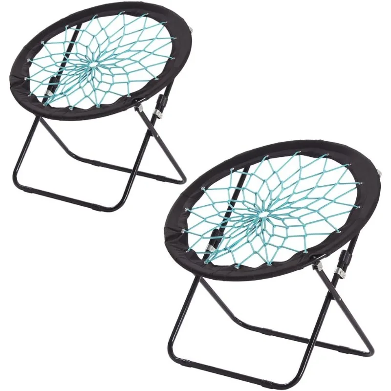 

Bunjo Bungee Dish Chair-Versatile Folding Chair with Fun Bouncy Design-for Room Garden Dorm Rooms and Lounging in Livin