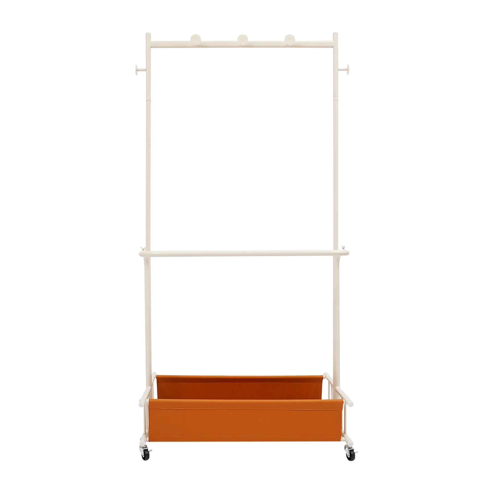 

(Clearance Sale!) 5-Hook Clothing Rack Garment Rack 175cm Freestanding Garment Rack with Wheels for Clothes, Scarves & Bags Storage