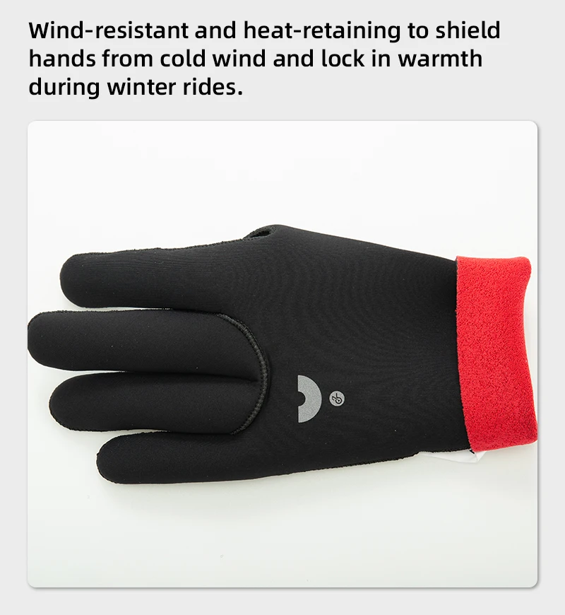 YKYWBIKE 2026 Autumn Winter Cycling Gloves Thermal Windproof Anti-slip Touch Screen Compatible for MTB Road Bike