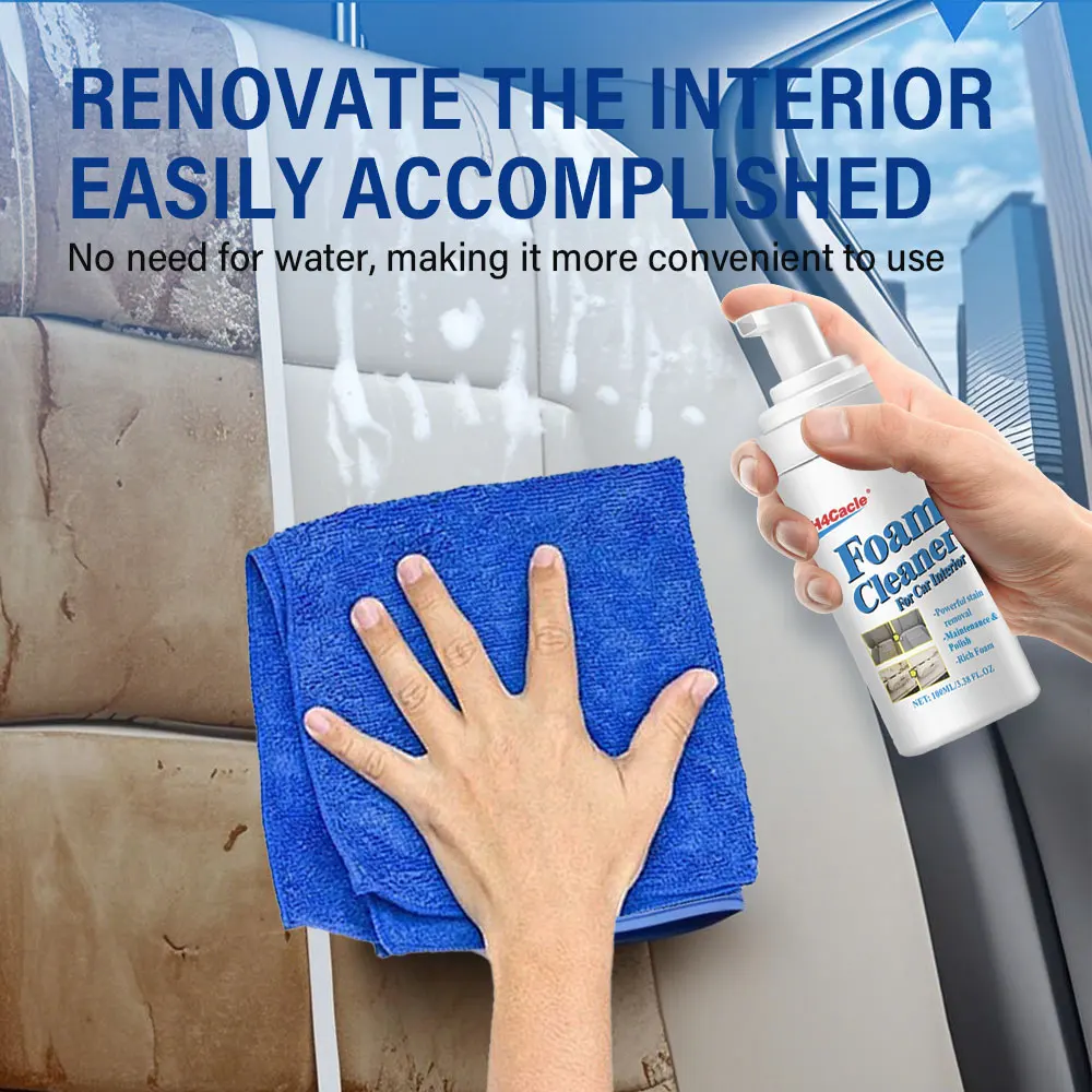 Multi-Purpose Foam Cleaner Car Interior Wash Maintenance Renovation Agent Seat Leather Fabric Plastic Home Stain Cleaning view 4