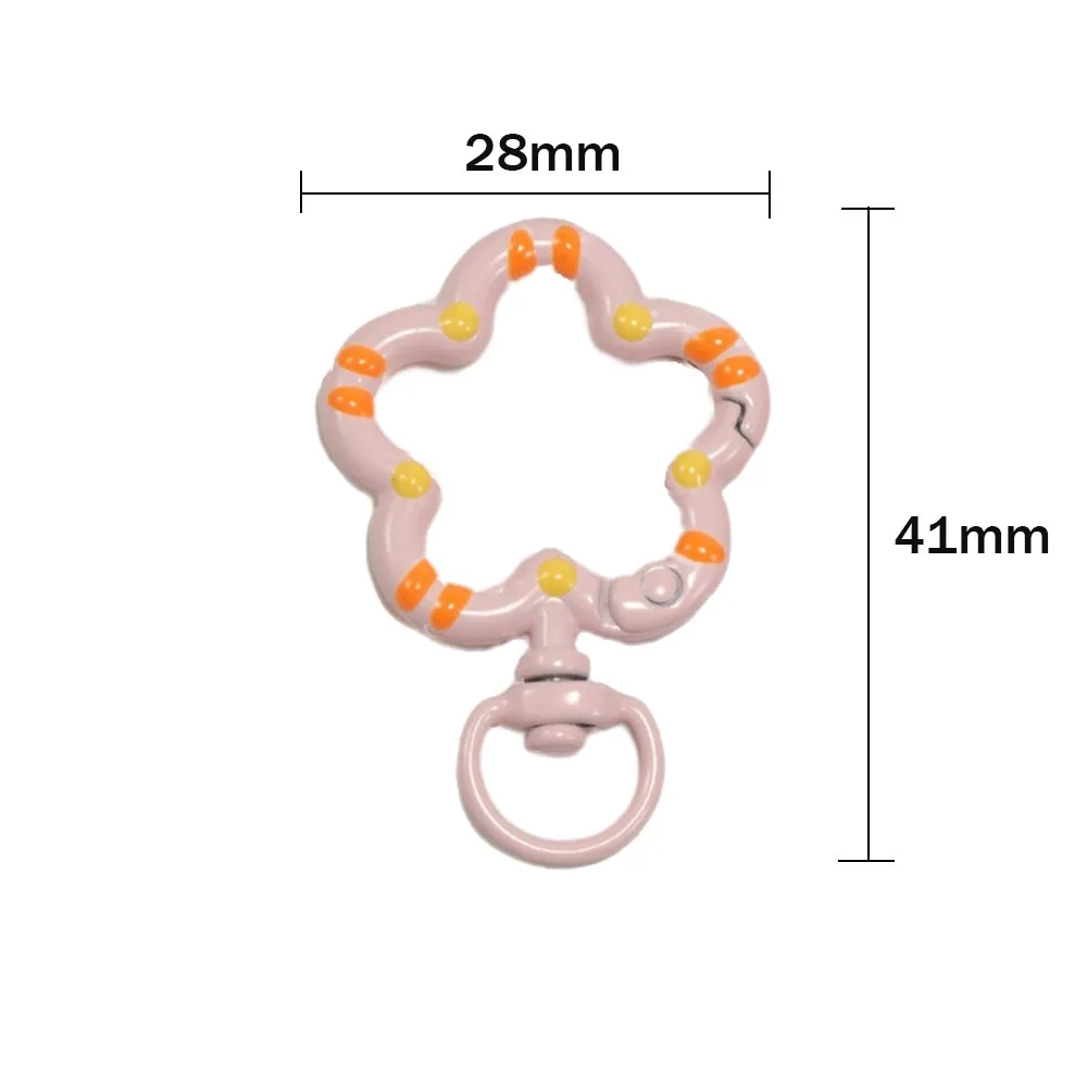 5 ピース/ロットスイベル花の形のスナップフックトリガークリップバックル DIY キーホルダーロブスタークラスプフックネックレスジュエリー用品