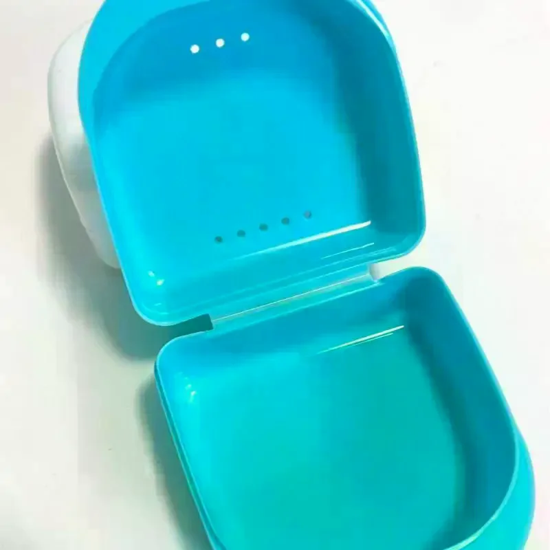 /Kuz/Colorful Plastic Denture Retainer Case With Ventilation Holes Durable For Daily Use Travel Mouthguard Storage