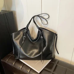 Duża pojemność Pu Casual Tote Bags Hasp Ladies Shoulder Bags on Sale 2024 Wysokiej jakości wewnętrzna kieszeń na zamek błyskawiczny Wszechstronny